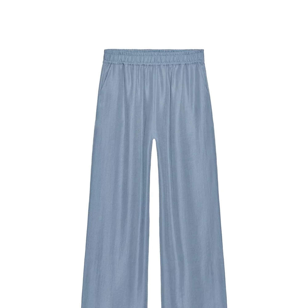 Zara Light Blue Wide Leg Pants